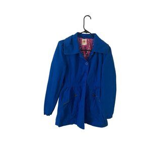 Anthropologie Tulle Women's Blue Button Front Pea Coat - Small